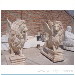 Hand Carving Stone Garden Animal Lion Statue